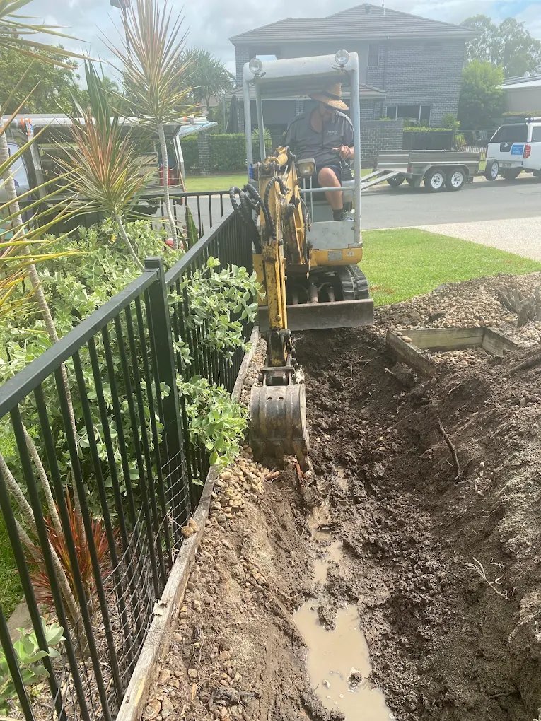 Excavating for a new service line, Brent Smith Plumbing and Gas