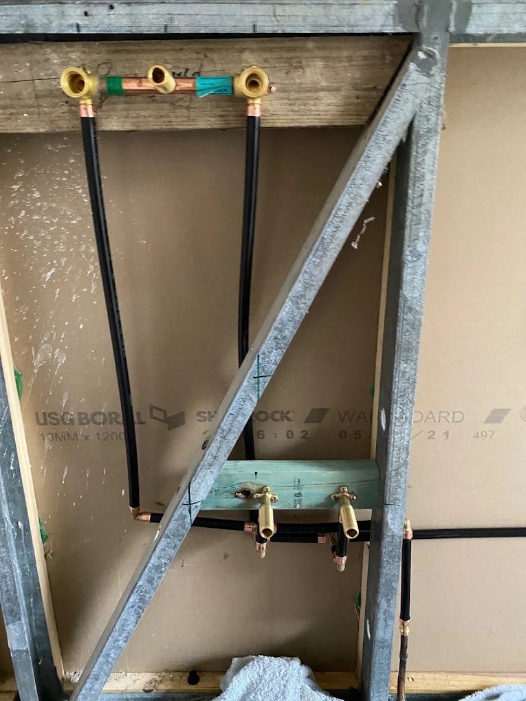 Bathroom water rough-in, Brent Smith Plumbing and Gas