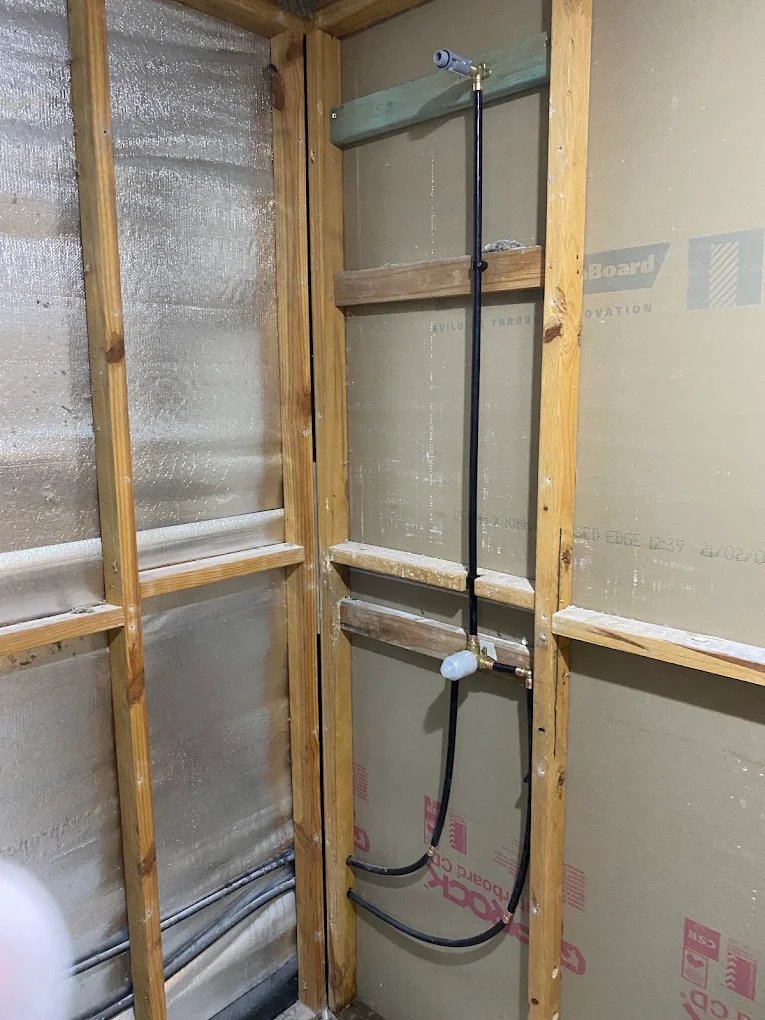 Shower rough-in, Brent Smith Plumbing and Gas