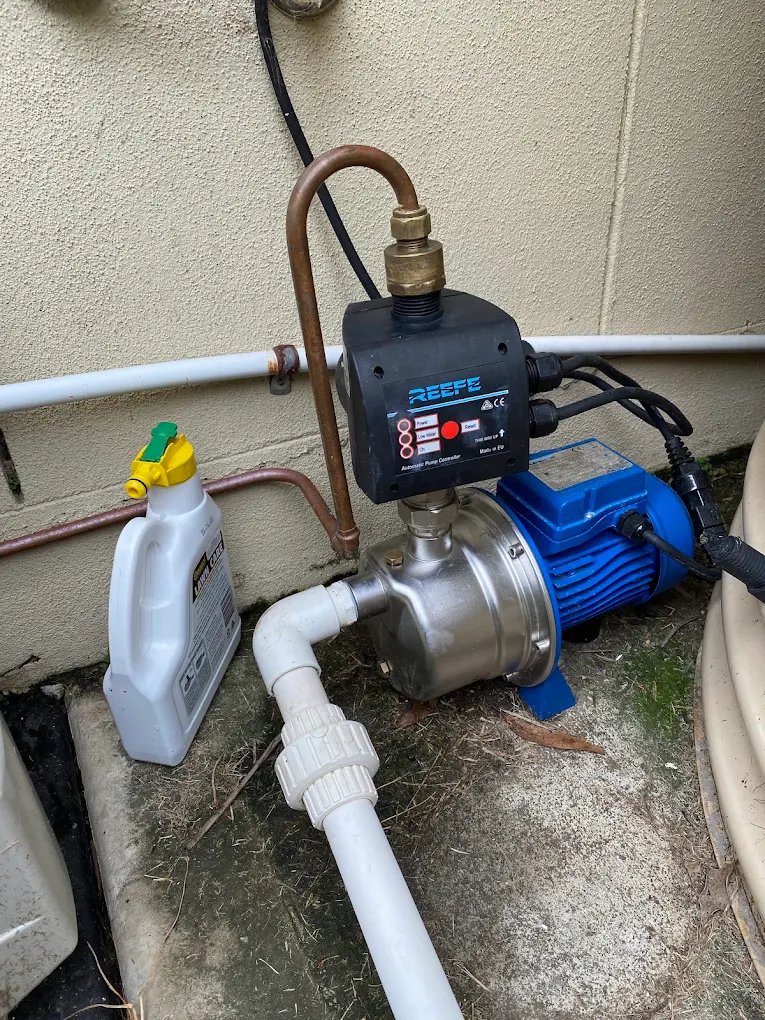 Rainwater pump installation, Brent Smith Plumbing and Gas