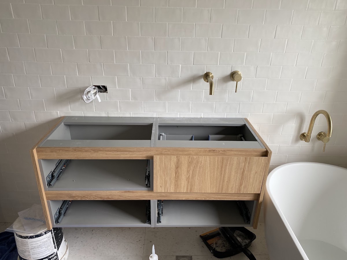 Bathroom vanity plumbing fit-off, Brent Smith Plumbing and Gas