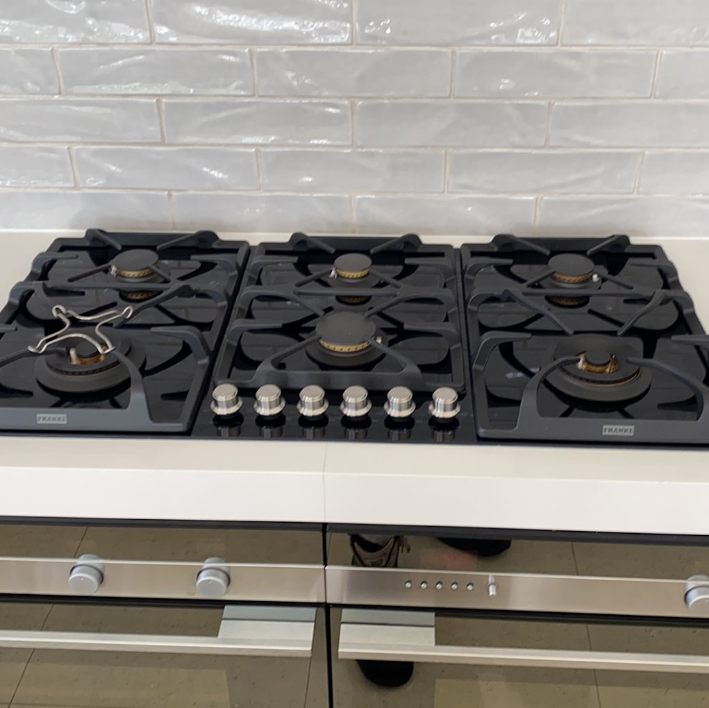 Six-burner gas cooktop installation, Brent Smith Plumbing and Gas