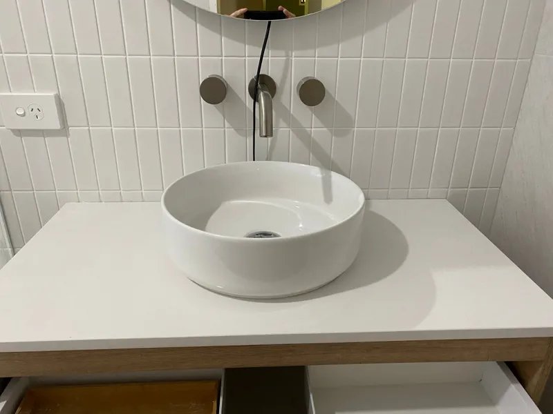 Vessel basin and wall mixer fit-off, Brent Smith Plumbing and Gas